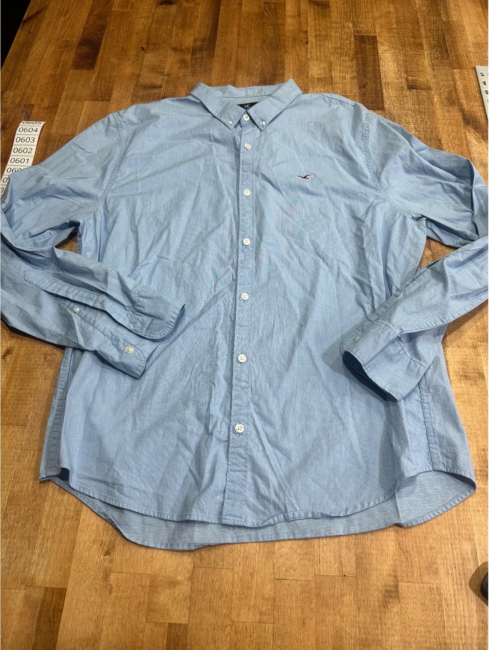 Hollister California Epic Flex Stretch Light Blue Button-Up Shirt XL